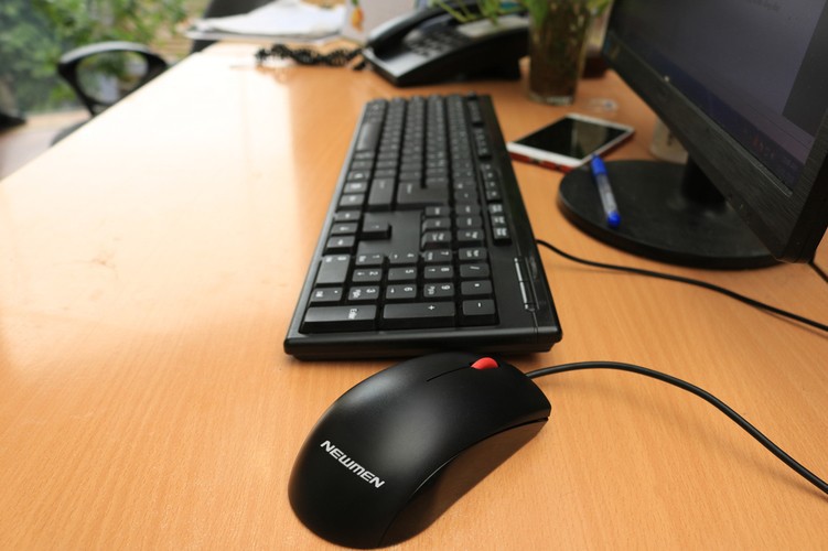 Chuột của Bộ bàn phím chuột Newmen T203 Plus USB Black có độ nhạy cao